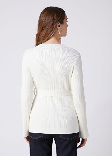 Beymen Club Off-White Knit Jacket - 5