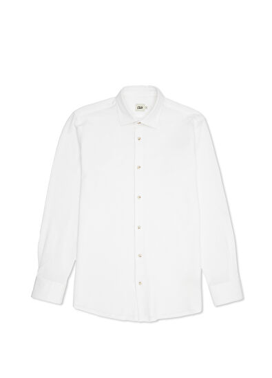 Beymen Club Slim Fit White Stretch Shirt - 7