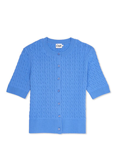 Beymen Club Mavi Saç Örgü Hırka - 7