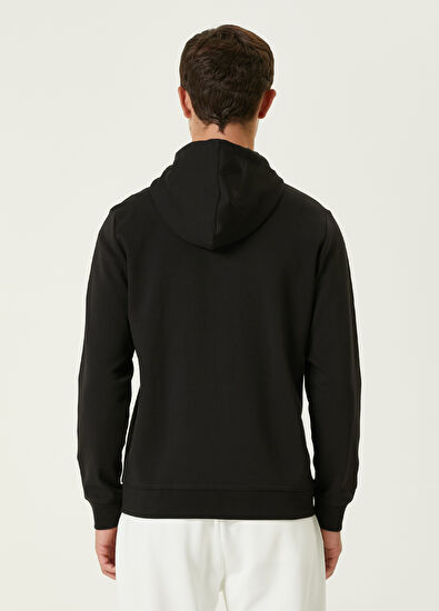 Beymen Club Siyah Kapüşonlu Şerit Kuş Baskılı Sweatshirt - 5