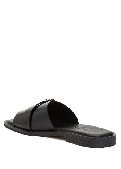 Beymen Club Siyah Amorf Tokalı Kadın Deri Terlik - 3