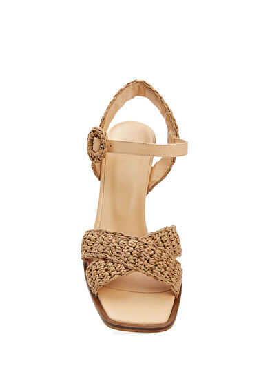 Beymen Club Nude Knit Band Sandals Women's Sandals - 4