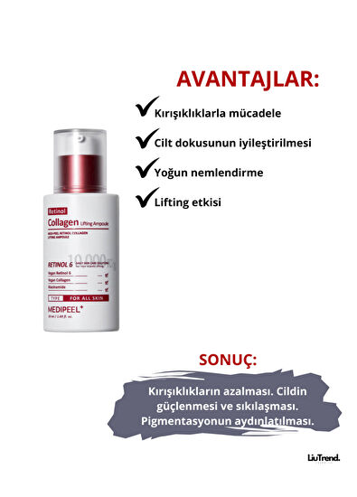 MEDIPEEL Retinol Collagen Lifting Ampoule Retinol Ve Kolajen Içeren Lifting Yaşlanma Karşıtı Cilt Serumu 50 ml  - 3