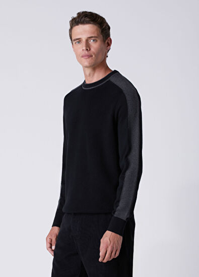 Beymen Club Black Anthracite Knit Detailed Sweater - 4