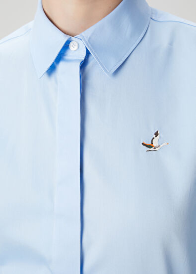 Beymen Club Mavi Basic Poplin Gömlek - 5
