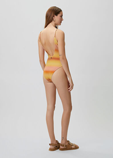 Beymen Club Multicolored gradient lurex swimsuit - 5