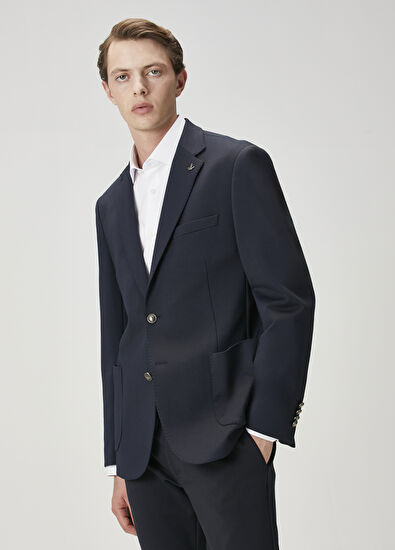 Beymen Club Lacivert Örme Blazer - 3
