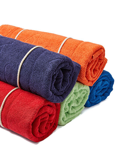 Beymen Club Lacivert Logo Jakarlı Plaj Havlusu - 5