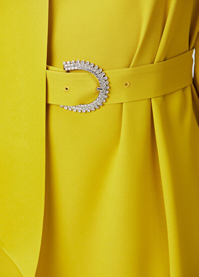 Taller Marmo La Luna Sarı Maksi Abiye Elbise - 5