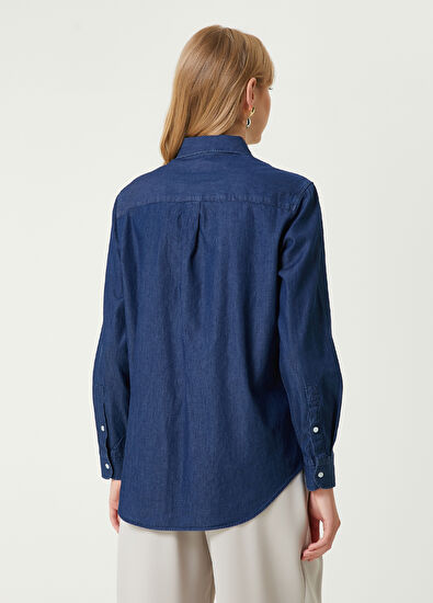 Beymen Club Koyu Mavi Denim Gömlek - 6