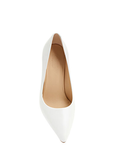 Beymen Club Beyaz Deri Stiletto - 4