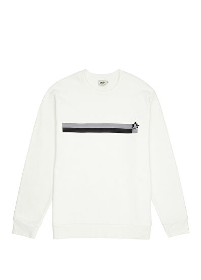 Beymen Club Beyaz Logo Baskılı Sweatshirt - 7