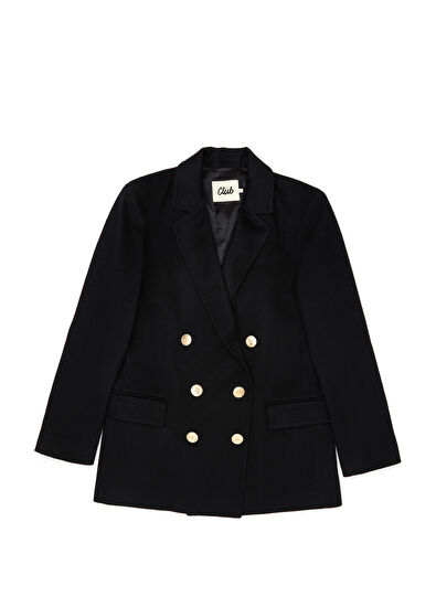Beymen Club Black Double-Breasted Cashmere Jacket - 7