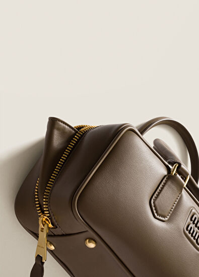 Miu Miu Arcadie Yeşil Deri Kadın El Çantası - 5