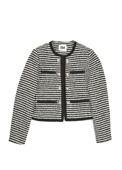 Beymen Club Siyah Kazayağı Desenli Ceket - 7