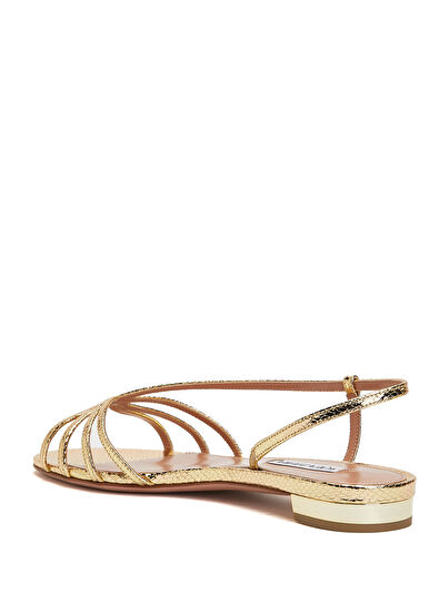 Talk to Me Gold Kadın Deri Sandalet - Görsel 4