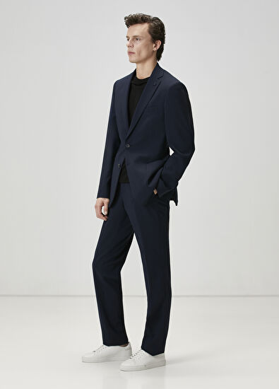 Beymen Club Drop 6 Lacivert Gofreli Takım Elbise - 4