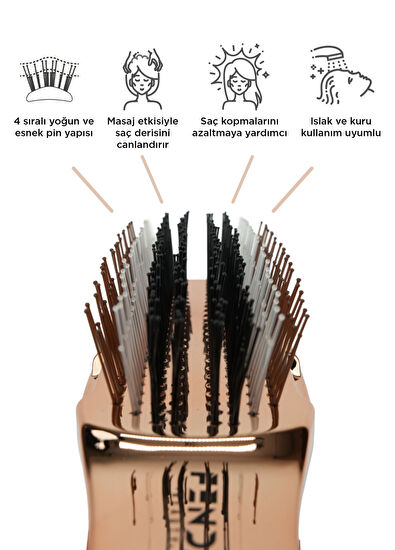 FENDA Profesyonel 4 Pinli Kompakt Bronz Saç Fırçası  - 4