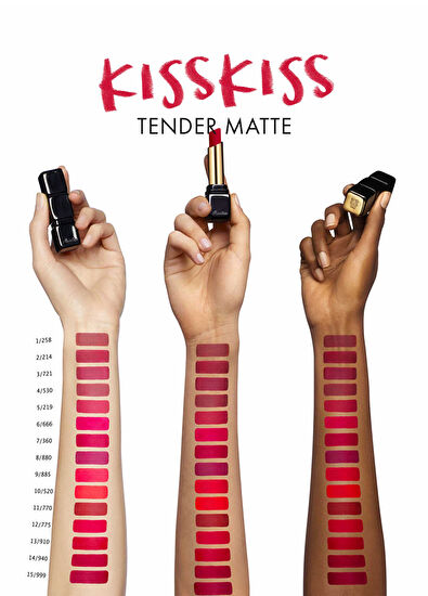 Guerlain KissKiss Tender Matte 999 Eternal Red - 5