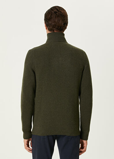 Beymen Club Khaki Collar Zippered Sweater - 5