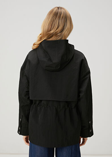 Beymen Club Siyah Kapüşonlu Mont - 6