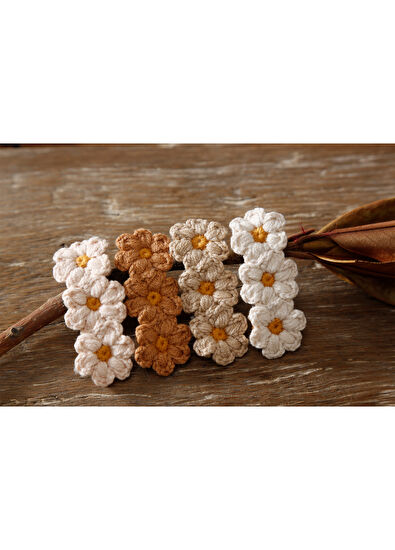 2 Stories Caramel Candlelight Daisy Girls 2-Pack Hairpins - 5