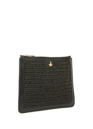 Beymen Club Siyah Kadın Hasır Dokulu El Portföyü - 3