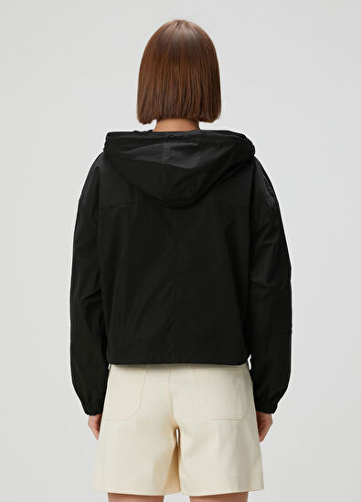 Sauvan Siyah Kapüşonlu Ceket - Görsel 5