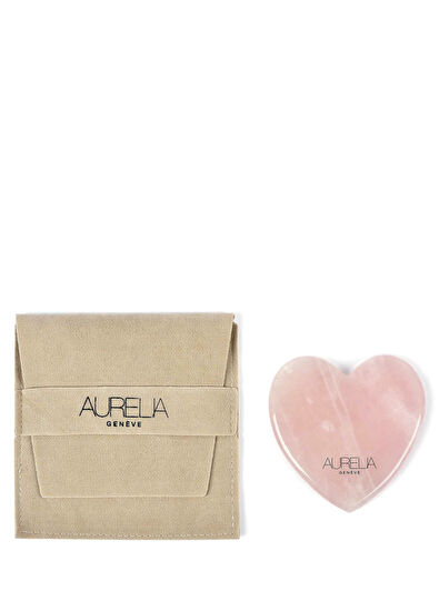 Aurelia Genève Yassı Kalp Şekilli Gua Sha Taşı - Pembe Kuvars - 6