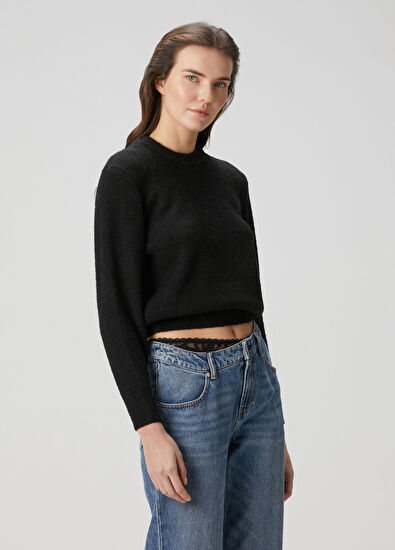 T by Alexander Wang Siyah Crop Triko - 3