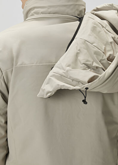 Beymen Club Light Khaki Hooded Long Coat - 6