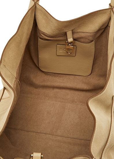 Boss Helya Beige Women's Leather Bag - 5