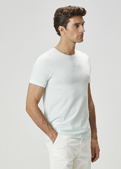 Beymen Club Light Blue Basic T-Shirt - 3