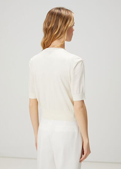 Beymen Club Off-White Silk Cardigan - 5