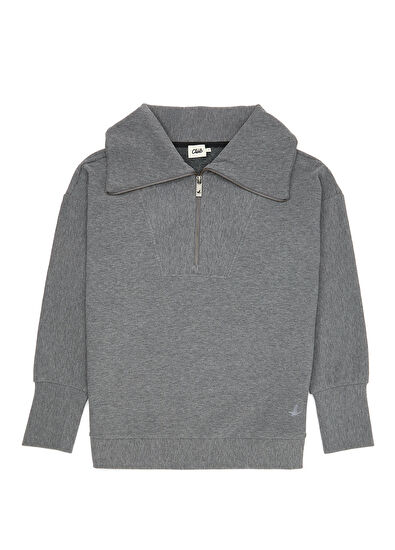 Beymen Club Grey Melange Oversize Sweatshirt - 7
