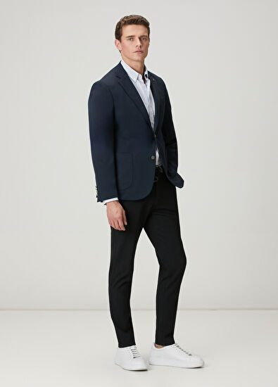 Beymen Club Comfort Fit Blue White Stripe Patterned Oxford Shi - 3