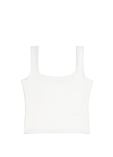 Beymen Club Off-White Square Neck Tank Top - 7