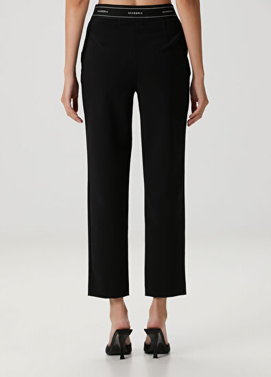 Academia Black Logo Taped Trousers - 4