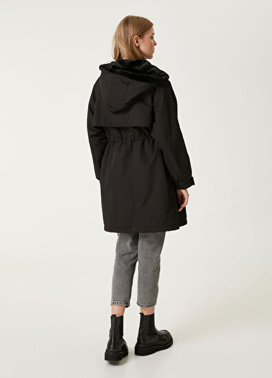 Beymen Club Black Hooded Coat - 6