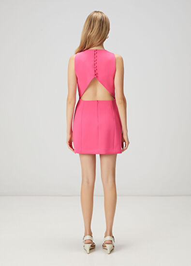 Beymen Club Neon Pink Mini Cocktail Dress - 5