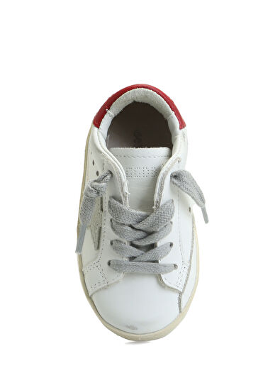 Golden Goose Super Star Kırmızı Beyaz Unisex Çocuk Deri Sneaker - 4