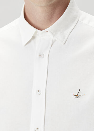 Beymen Club Comfort Fit White Textured Shirt - 6