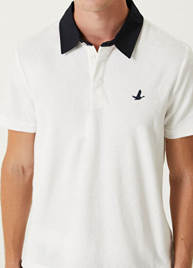 Beymen Club Beyaz Polo Yaka Havlu Dokulu T-shirt - 6