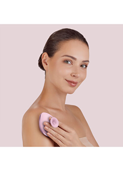 Geske Body Brush Pembe 4'ü 1 Arada Metal Detaylı Vücut Fırçası - 6