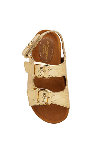 Gold Kız Çocuk Deri Sandalet - Görsel 5