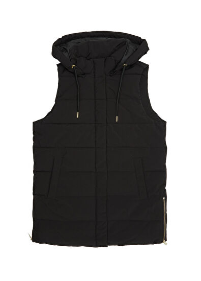 Beymen Club Black Hooded Puffer Vest - 7