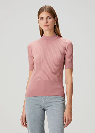 Fendi Pink Ribbed Wool Sweater - 3