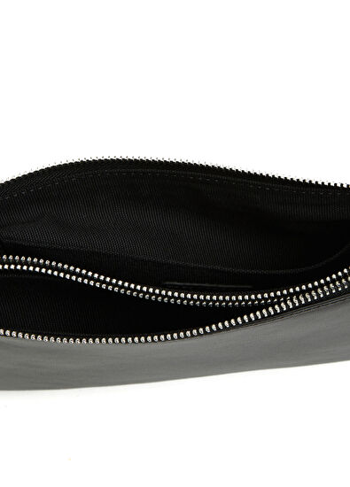 Siyah Bilezik Detaylı Kadın Deri El Portföyü - Görsel 6