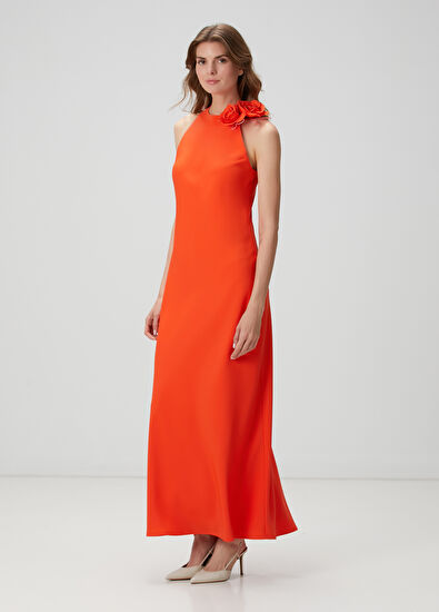 Beymen Club Coral Maxi Evening Dress - 5