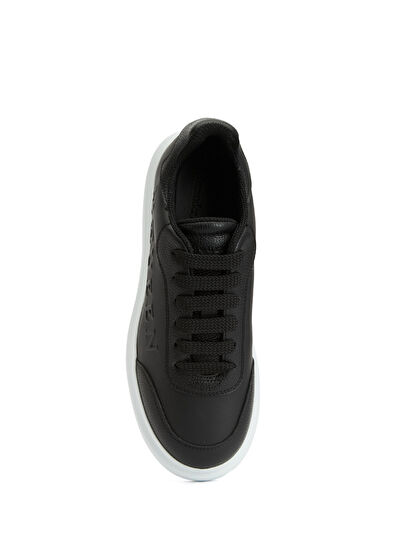 Alexander McQueen Oversized Black Men's Leather Sneakers - 4